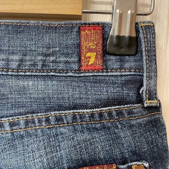 7 For All Mankind Bootcut Jeans - Size 26 | Made in USA | 100% Cotton Y2K Denim - Picture 5 of 8
